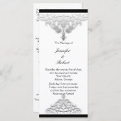 Programme White Black and Silver Mariage damassé (Devant / Derrière)