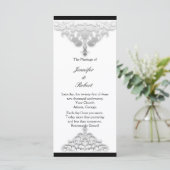 Programme White Black and Silver Mariage damassé (Debout devant)