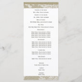 Programme White Lace and Burlap Wedding Program (Dos)