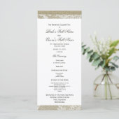 Programme White Lace and Burlap Wedding Program (Debout devant)