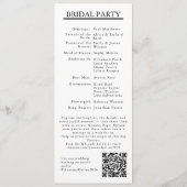 Programme White Modern Minimalist Bridal Program QR Code (Dos)