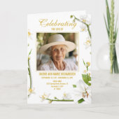 Programme White Orchid Lily Deux photos Funérailles (Devant)