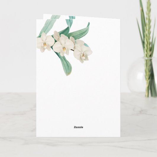 Programme White Orchids Floral Wedding Order of Service (Dos)