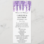 Programme Wisteria Purple Floral Élégant Mariage Lavande (Devant)