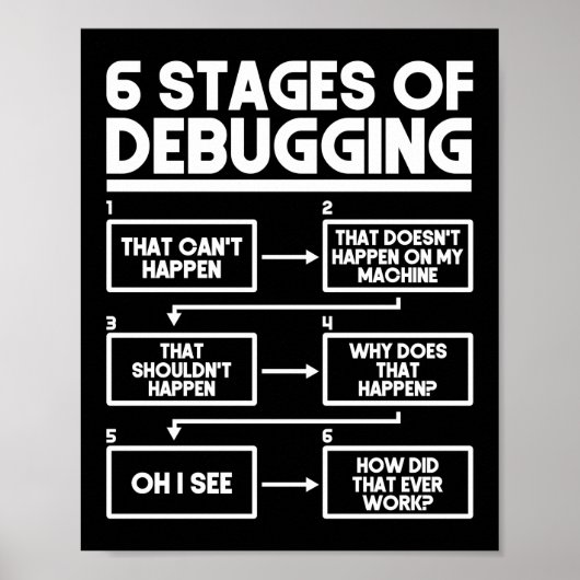 Programmeercodering 6 fasen van het zuiveren poster (Voorkant)