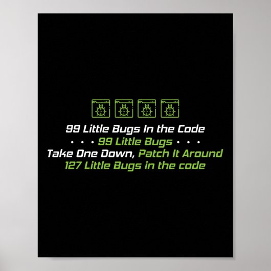 Programmeercodering 99 kleine buisjes in de code poster (Voorkant)
