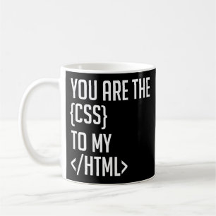 Programmeercodering U bent de CSS op mijn HTML Koffiemok