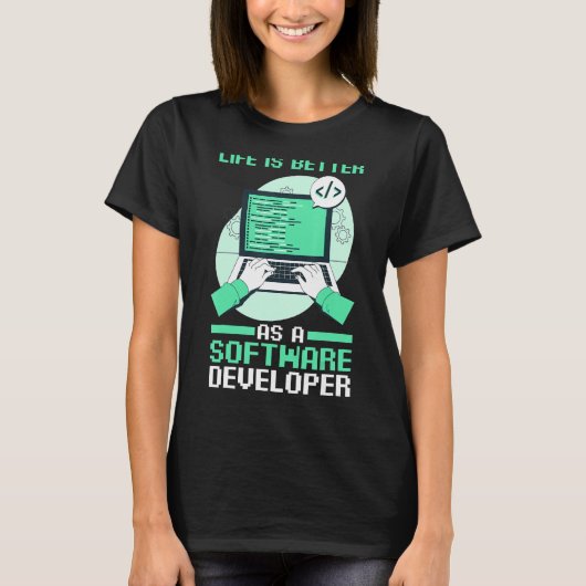 Programmeercoderingsleven is beter als software de t-shirt (Voorkant)