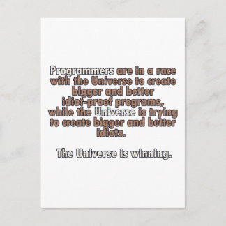 Programmeerders Vs Universe Briefkaart