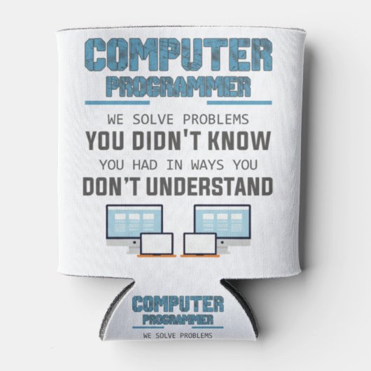 Programmeerontwikkelaar computerwetenschapper gift blikjeskoeler (Voorkant)