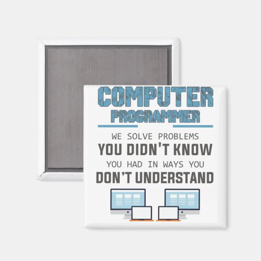 Programmeerontwikkelaar computerwetenschapper gift magneet (Voorkant / Achterkant)