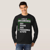 Programmeerprogramma's op papier computerwetenscha t-shirt (Voorkant volledig)