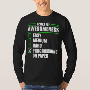 Programmeerprogramma's op papier computerwetenscha t-shirt