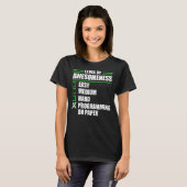 Programmeerprogramma's op papier computerwetenscha t-shirt (Voorkant volledig)
