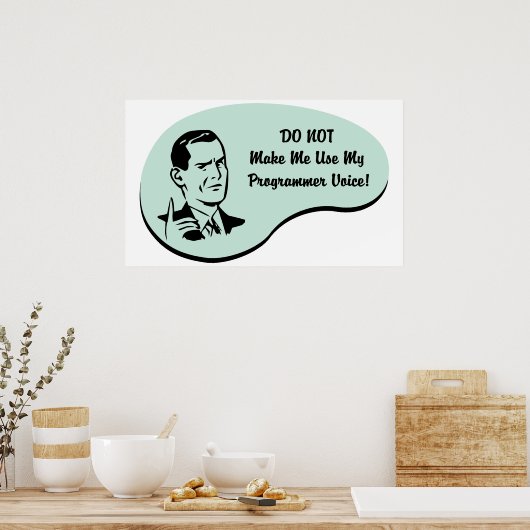 Programmeerstem Poster (Keuken)