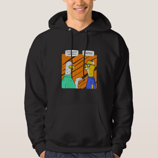 Programmer Cat and Goose  Geek  Computer Joke Hoodie (Voorkant)