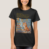 Programmer Cat Code Coffee Repeat Design T-shirt (Voorkant)