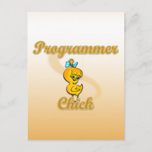 Programmer Chick Briefkaart