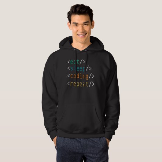 Programmer Coder Computer Nerd Coding Programming Hoodie (Voorkant volledig)