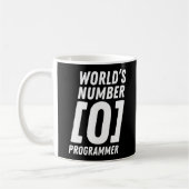 Programmer Codering World's Number 0 Programmer Koffiemok (Links)