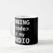 Programmer Coding Running Code is Mijn Cardio Koffiemok (Voorkant links)