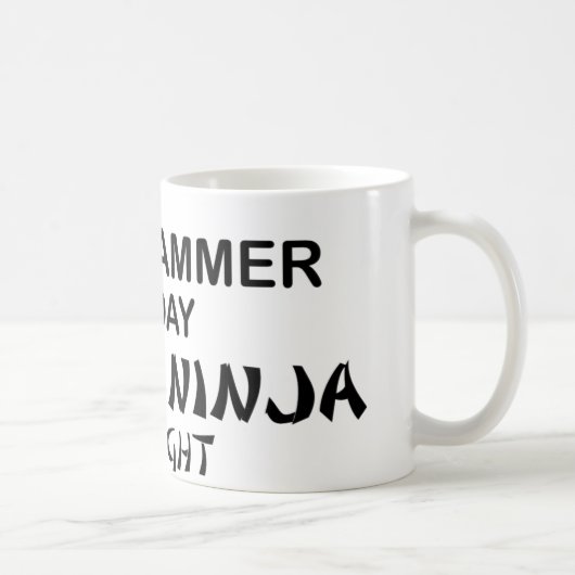 Programmer Deadly Ninja bij nacht Koffiemok (Rechts)