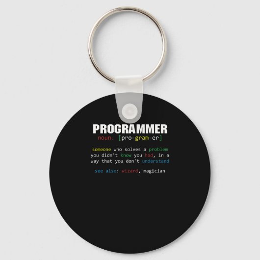 Programmer Definition Coder Programming Coding Gif Sleutelhanger (Voorkant)