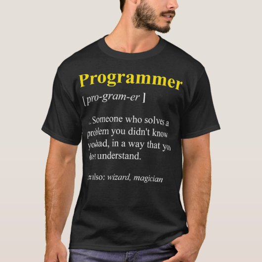 Programmer Definition Shirt Funny Computer Nerd Me (Voorkant)