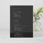 Programmer Developer Themed Wedding Invitation Kaart (Staand voorkant)