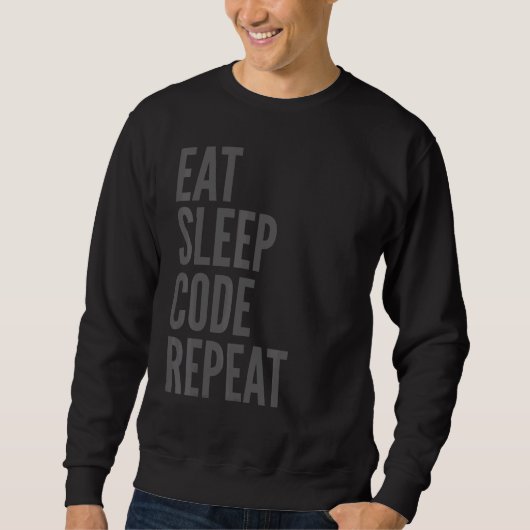 Programmer Eat Sleep Code Herhalen Trui (Voorkant)
