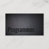 Programmer Elegant Black Professional Minimalist Visitekaartje (Voorkant)
