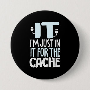 Programmer enkel in IT voor het geheime voorgeheug Ronde Button 7,6 Cm
