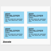 Programmer Funny Definition Rechthoekige Sticker (Vel)