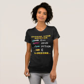 Programmer Geek Java C Python Computer IT Nerd T-shirt (Voorkant volledig)