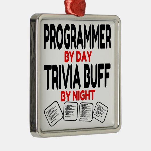 Programmer houdt van het spelen Trivia Metalen Ornament (Rechts)