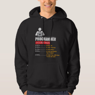 Programmer Hourly Rate - Funny Labor Rates Hoodie