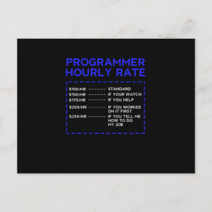 Programmer Hourly Rate Programming Codeur Gi Briefkaart