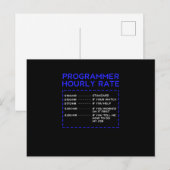 Programmer Hourly Rate Programming Codeur Gi Briefkaart (Voorkant / Achterkant)