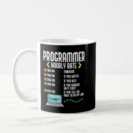 Programmer Hourly Rate Software Development Coder Koffiemok (Links)