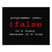 PROGRAMMER JOKE FOTO AFDRUK (Voorkant)