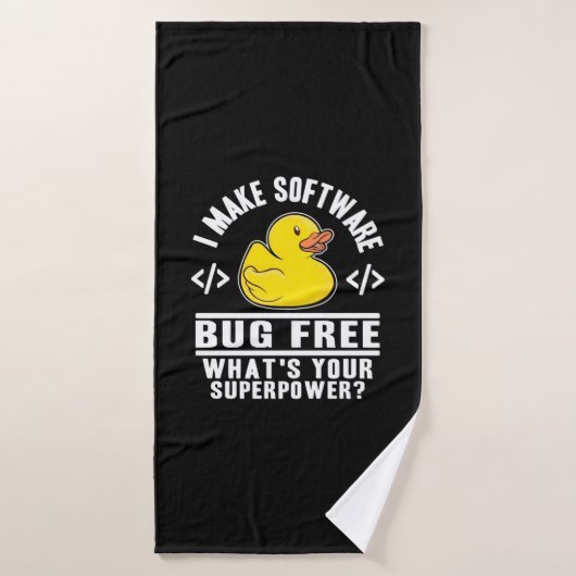 Programmer maakt software gratis badhanddoek (Badhanddoek)