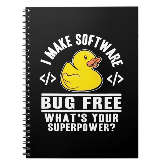 Programmer maakt software gratis notitieboek (Voorkant)