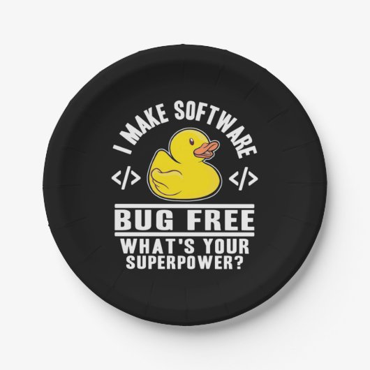 Programmer maakt software gratis papieren bordje (Voorkant)
