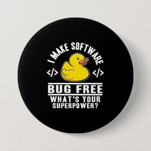 Programmer maakt software gratis ronde button 7,6 cm