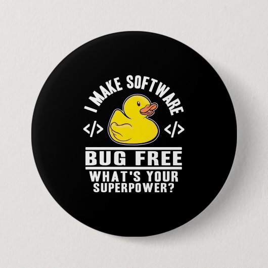 Programmer maakt software gratis ronde button 7,6 cm (Voorkant)
