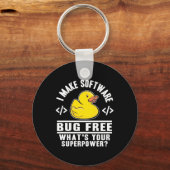 Programmer maakt software gratis sleutelhanger (Voorkant)