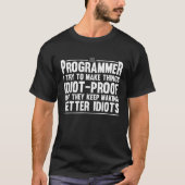 Programmer Mannen Women Computer Coder Programming T-shirt (Voorkant)
