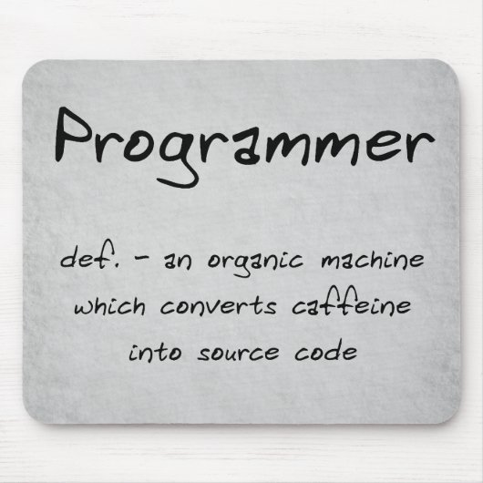 Programmer Mousepad (humor) Muismat (Voorkant)