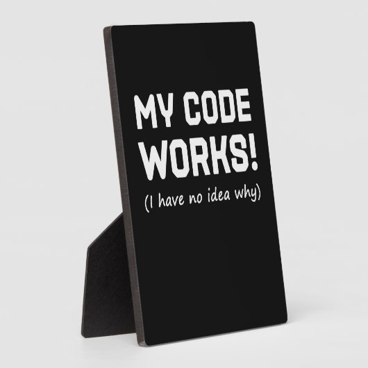 Programmer My Code Works Fotoplaat (Zijkant)
