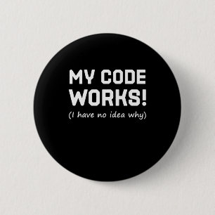 Programmer My Code Works Ronde Button 5,7 Cm